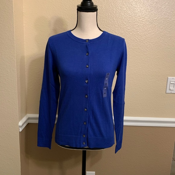 Karen Scott Jersey Button Down Cardigan Size XS - Picture 1 of 2
